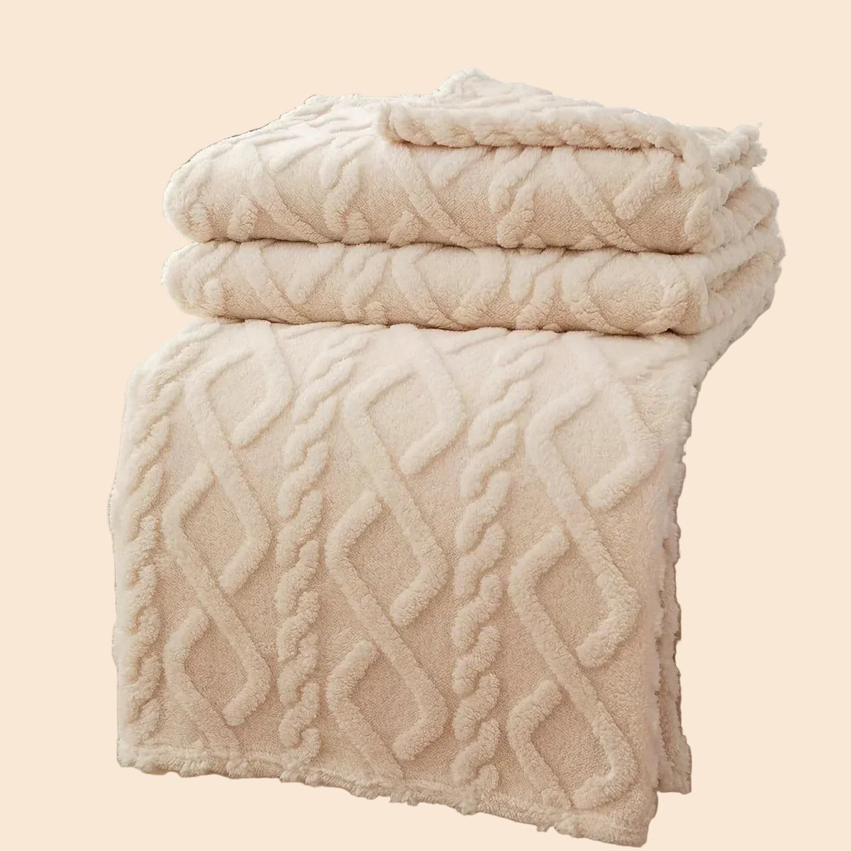 SNUG Traditional blanket in Cream, folded