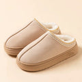 Fleece-Lined Slippers in Sand