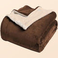 SHERPA Wool Fleece Blanket in Brown
